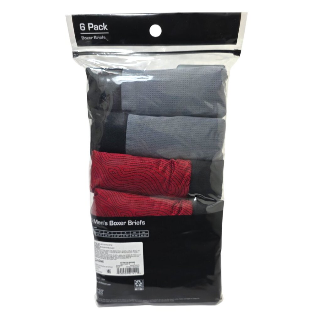 Athletic Works Men's Ultra Lite Mesh Boxer Brief Underwear 6pk Stretch S, L, 2XL - Picture 6 of 7